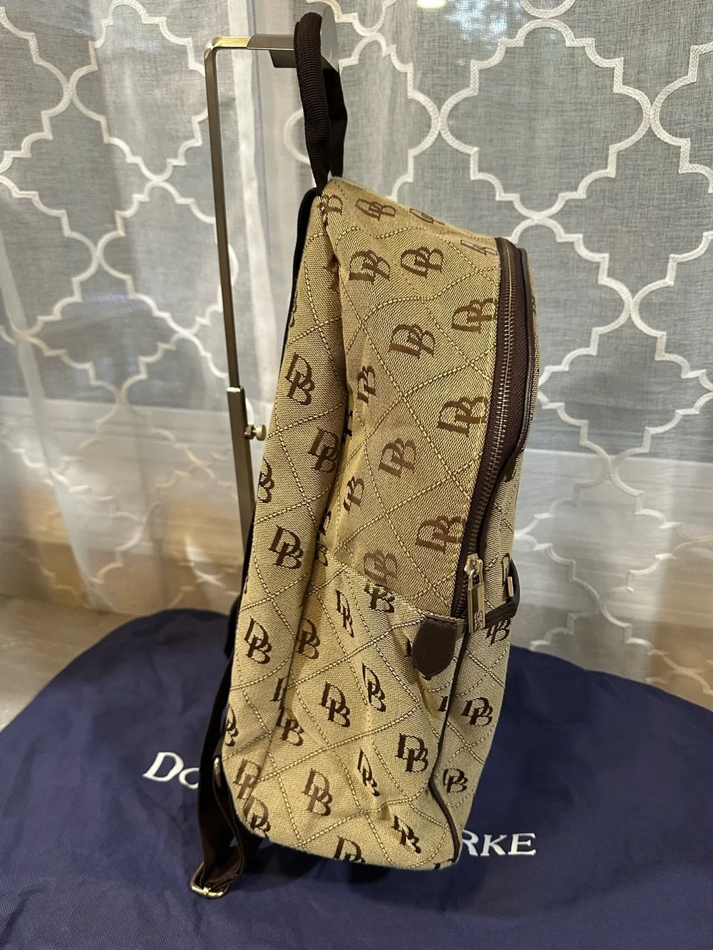 Dooney & Bourke Gretta Large Backpack - Beige Monogram
